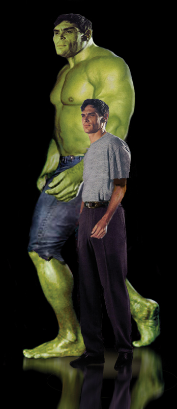 Illustration for article titled Concept art for the Hulk-vs.-Insect-Men movie that never was and Billy Crudup as the green guy